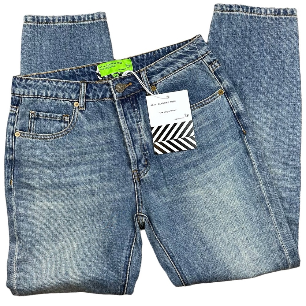 NWT Free People SR vs. SANDRINE ROSE “the virgin label” jeans. - Picture 3 of 5